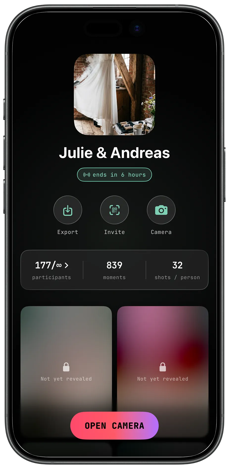 Disposa-eventalbum på iPhone med låste billeder før afsløringen